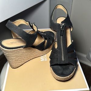 Michael Kors black wedges